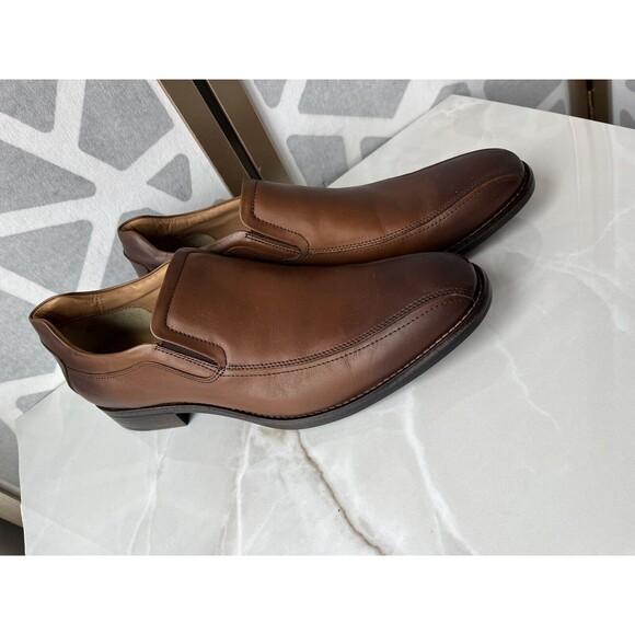 New Johnston & Murphy Lewis Venetian Slip On Shoes Men 13 Brown Leather Loafers main image 5